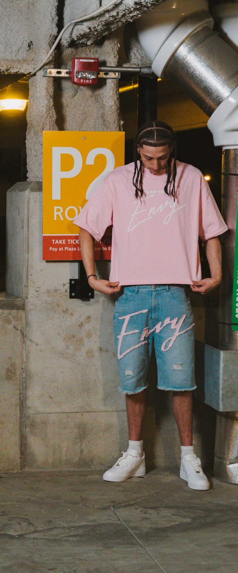 Envy Jorts Blue and Pink
