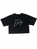 Envy Cropped Tee Black & Grey