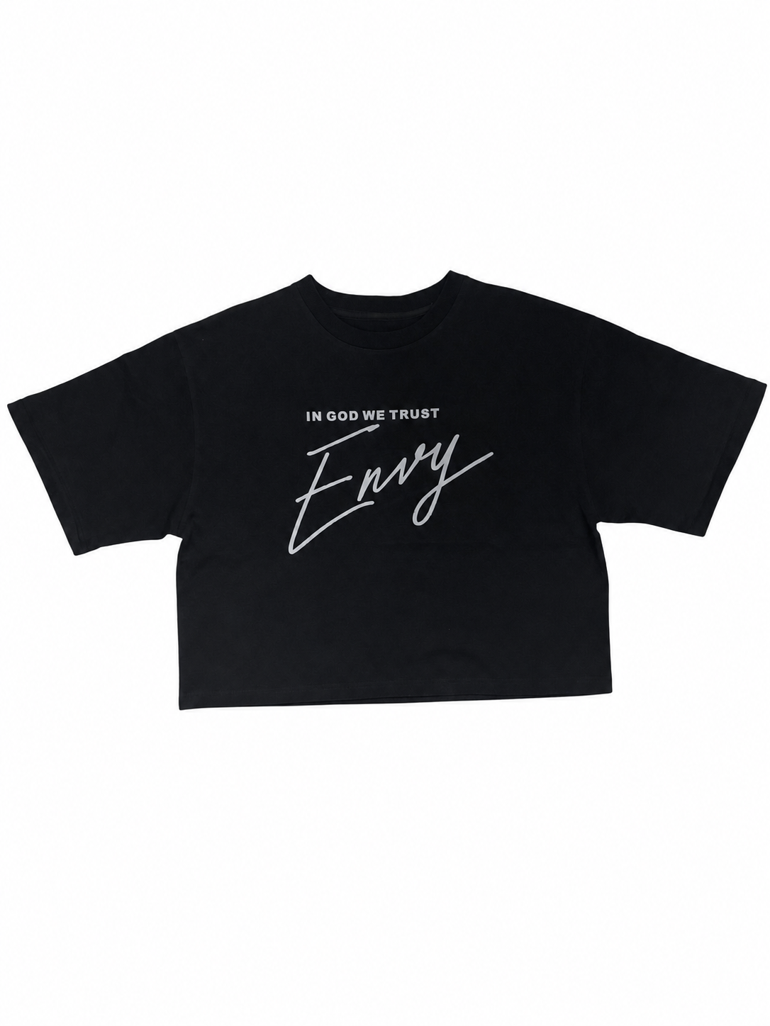 Envy Cropped Tee Black & Grey