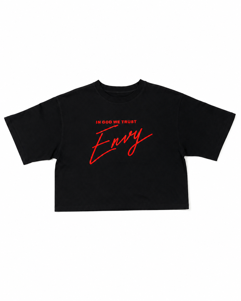 Envy Cropped Tee Black & Red