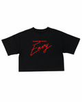 Envy Cropped Tee Black & Red