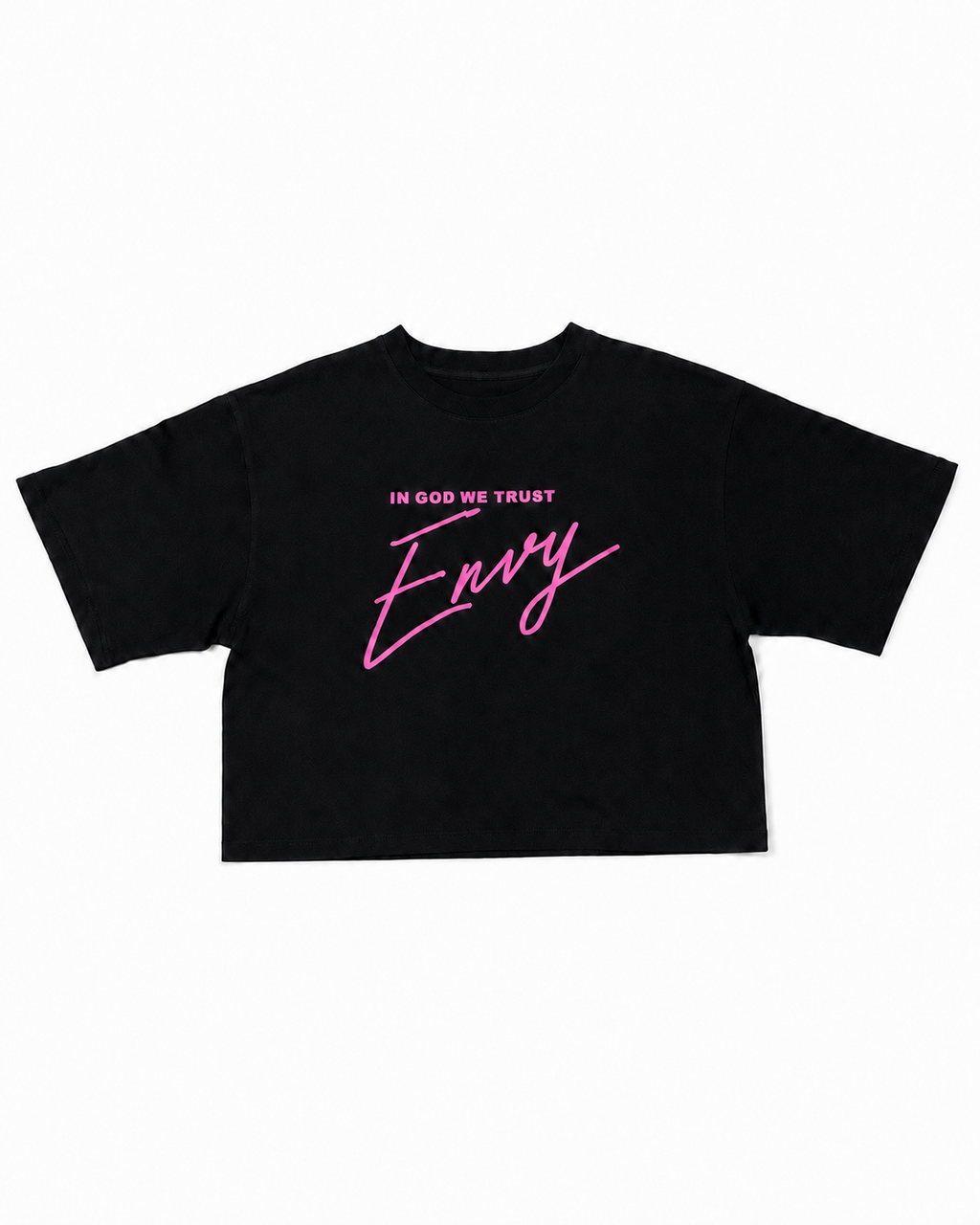 Envy Cropped Tee Black & Pink
