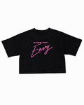 Envy Cropped Tee Black & Pink