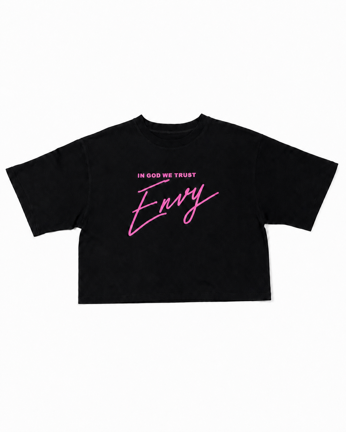 Envy Cropped Tee Black & Pink